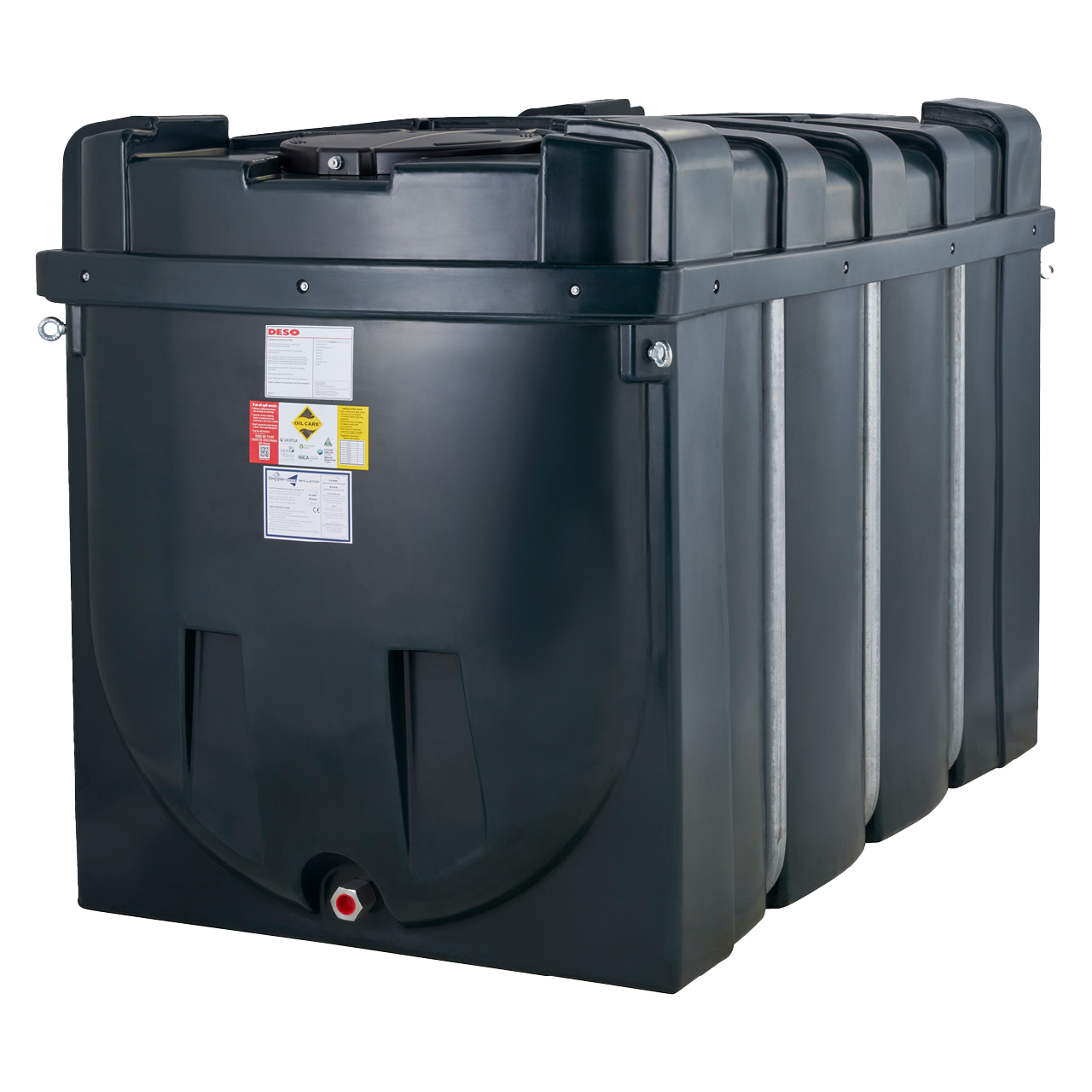 2,500L Horizontal Bunded Oil Tank