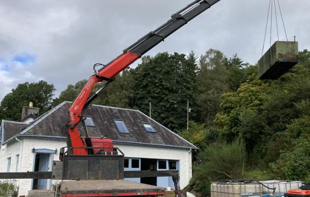 removing a domestic oil tank